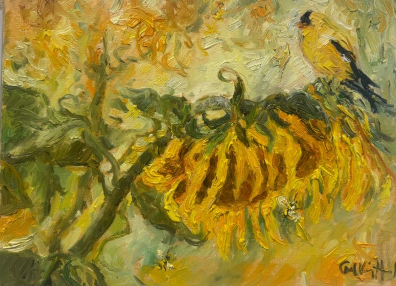 Goldfinch and Sunflower
